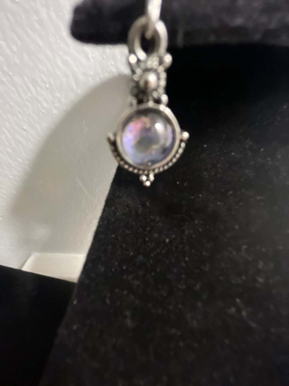 Sterling Silver Moon Stone Dangle Drop Earrings